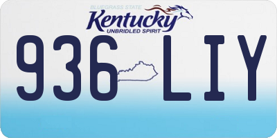 KY license plate 936LIY