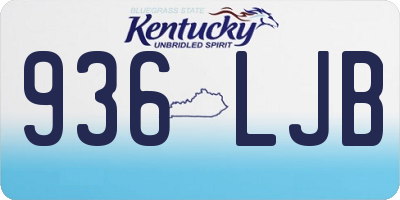 KY license plate 936LJB