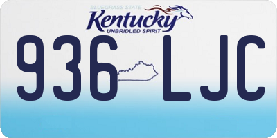 KY license plate 936LJC