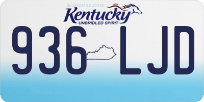 KY license plate 936LJD