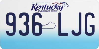 KY license plate 936LJG