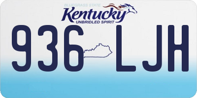 KY license plate 936LJH