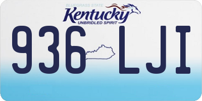 KY license plate 936LJI