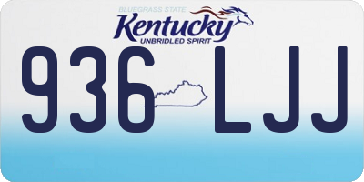 KY license plate 936LJJ