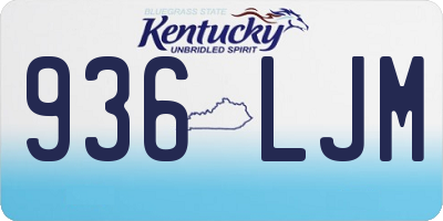 KY license plate 936LJM