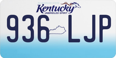 KY license plate 936LJP