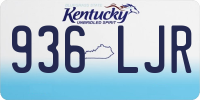 KY license plate 936LJR