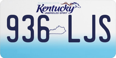 KY license plate 936LJS