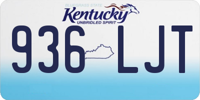 KY license plate 936LJT
