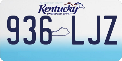 KY license plate 936LJZ