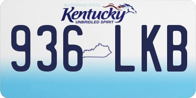 KY license plate 936LKB