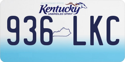 KY license plate 936LKC