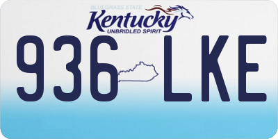 KY license plate 936LKE