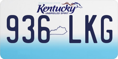 KY license plate 936LKG
