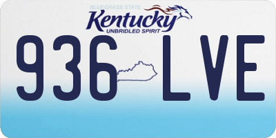KY license plate 936LVE