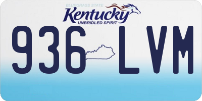 KY license plate 936LVM