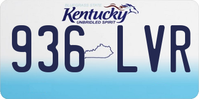 KY license plate 936LVR