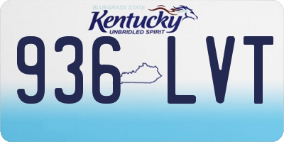 KY license plate 936LVT