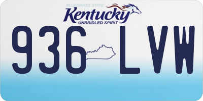 KY license plate 936LVW