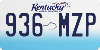 KY license plate 936MZP