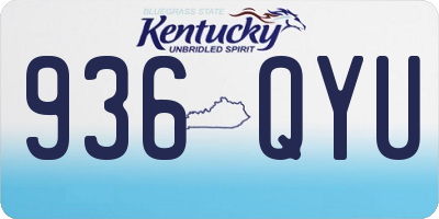KY license plate 936QYU