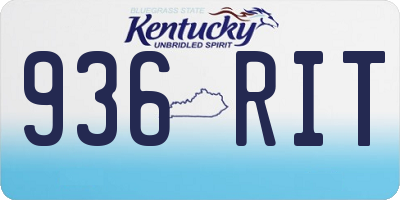 KY license plate 936RIT