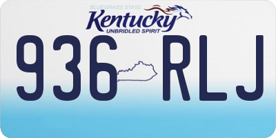 KY license plate 936RLJ