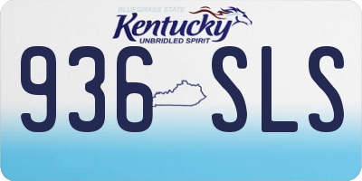 KY license plate 936SLS