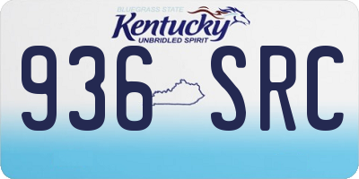 KY license plate 936SRC