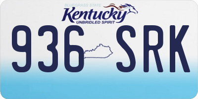 KY license plate 936SRK