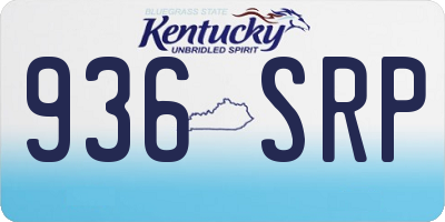 KY license plate 936SRP