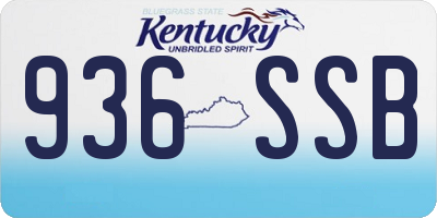 KY license plate 936SSB