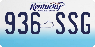 KY license plate 936SSG