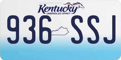 KY license plate 936SSJ