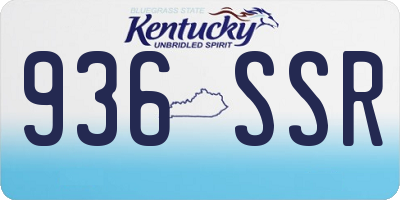 KY license plate 936SSR