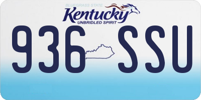 KY license plate 936SSU