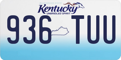 KY license plate 936TUU