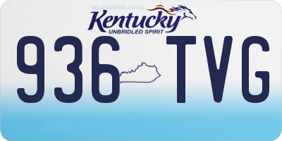 KY license plate 936TVG