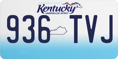 KY license plate 936TVJ