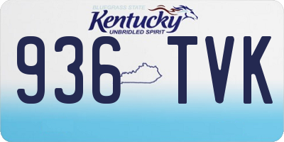 KY license plate 936TVK