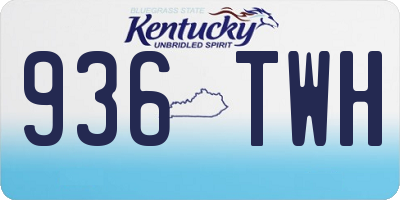 KY license plate 936TWH