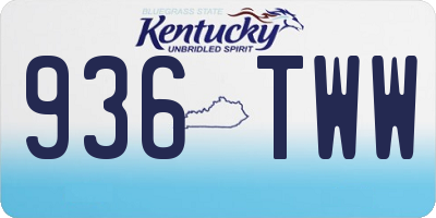 KY license plate 936TWW