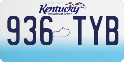 KY license plate 936TYB