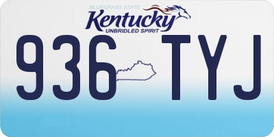 KY license plate 936TYJ