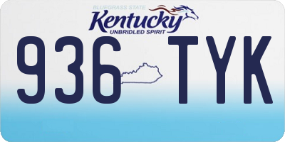 KY license plate 936TYK