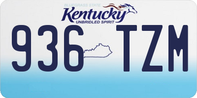 KY license plate 936TZM