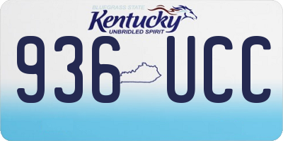 KY license plate 936UCC