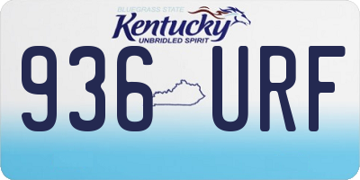 KY license plate 936URF