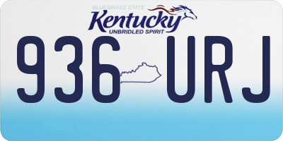 KY license plate 936URJ