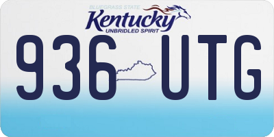 KY license plate 936UTG